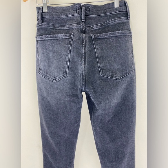 Agolde Nico High Rise Slim Straight Denim Jeans Distressed In Cassette Sz 25 - Picture 8 of 16